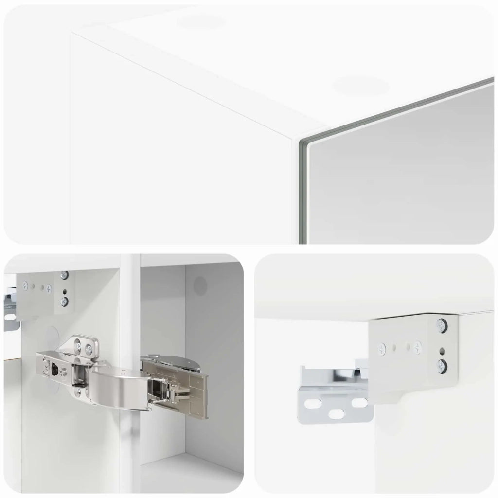 Mobiletto per specchio da bagno Bianco 60 x 14,5 x 70 cm