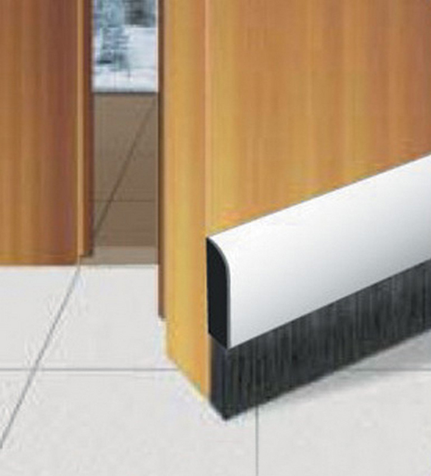 paraporta con spazzola a molla pvc 1 m bianco cod:ferx.19041