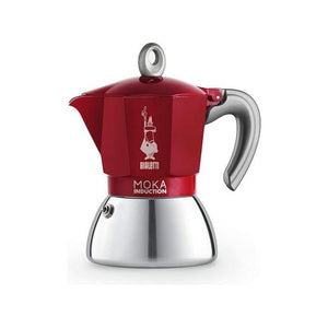 Bialetti Moka Induktion 0,28 L Rosso, Acciaio inossidabile