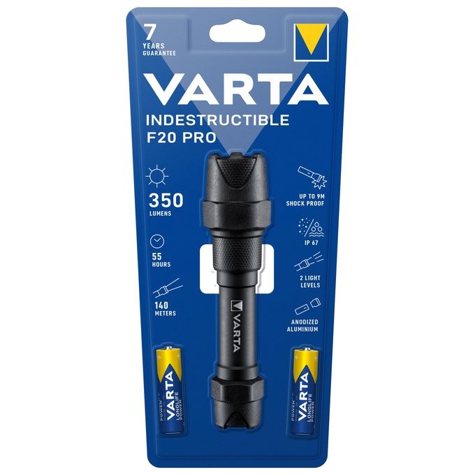 Varta Indestructible F20 Pro with 2AA Batt.