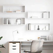 Mensole Parete a Cubo 4pz Bianco 80x15x26,5cm Truciolato cod mxl 33337