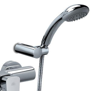 Miscelatore doccia paffoni serie sly con duplex e supporto a muro fisso