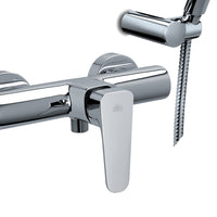 Miscelatore doccia paffoni serie sly con duplex e supporto a muro fisso