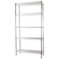 Scaffali Acciaio Cromato 5 Piani 90X35Xh180