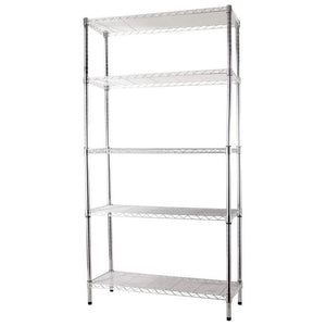 Scaffali Acciaio Cromato 5 Piani 90X35Xh180