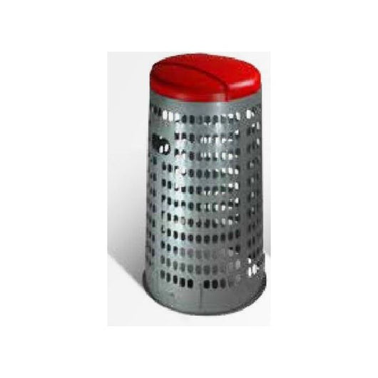 ICS SpA C457038 cestino per rifiuti Rotondo Grigio, Rosso