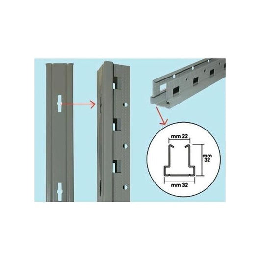 Montanti Lb1 Ral 7038 A.G778-12 Cm.300