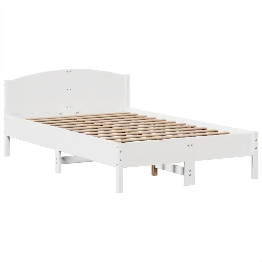 Letto Libreria senza Materasso Bianco 135x190 cm Legno di Pino 3323153