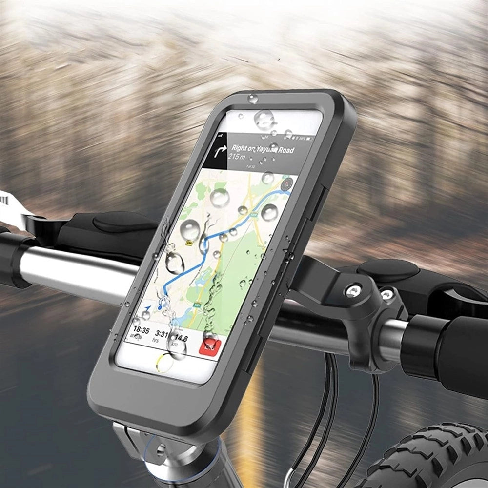 Trade Shop - Custodia Porta Smartphone Bici Rotazione 360° Supporto Regolabile Staffa Impermeabile Le-385 -