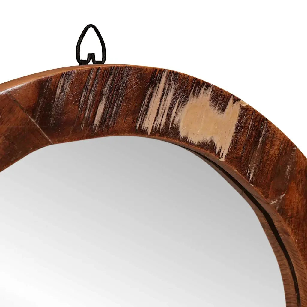 Tavolo da Trucco con specchio Marrone Legno Recuperato Massello 4104566