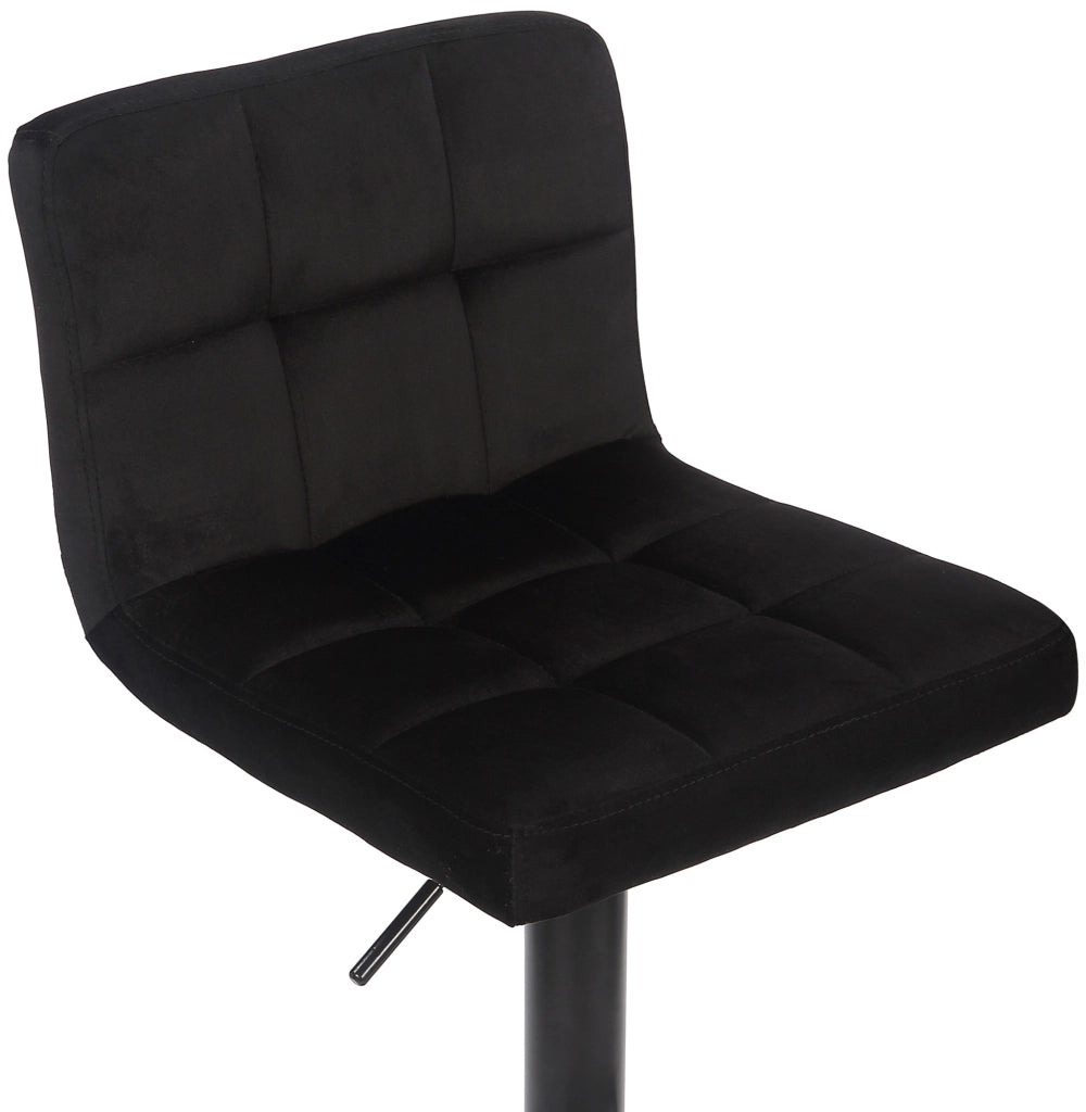 Set di 2 sgabelli bar Feni in velluto nero