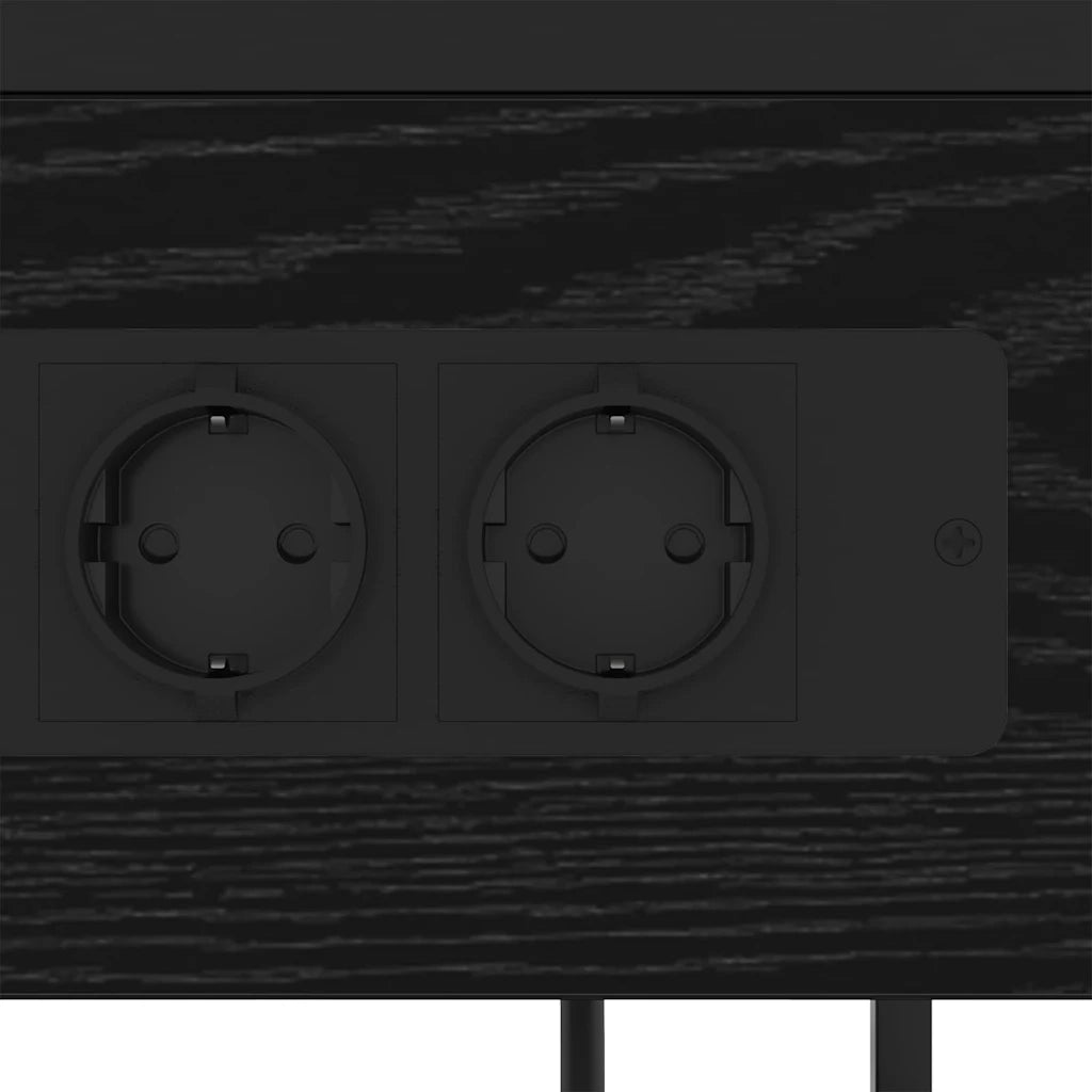 Comodino | Armadio da Notte | Mobiletto da notte Rovere Nero 40 x 27 x 76 cm Legno multistrato