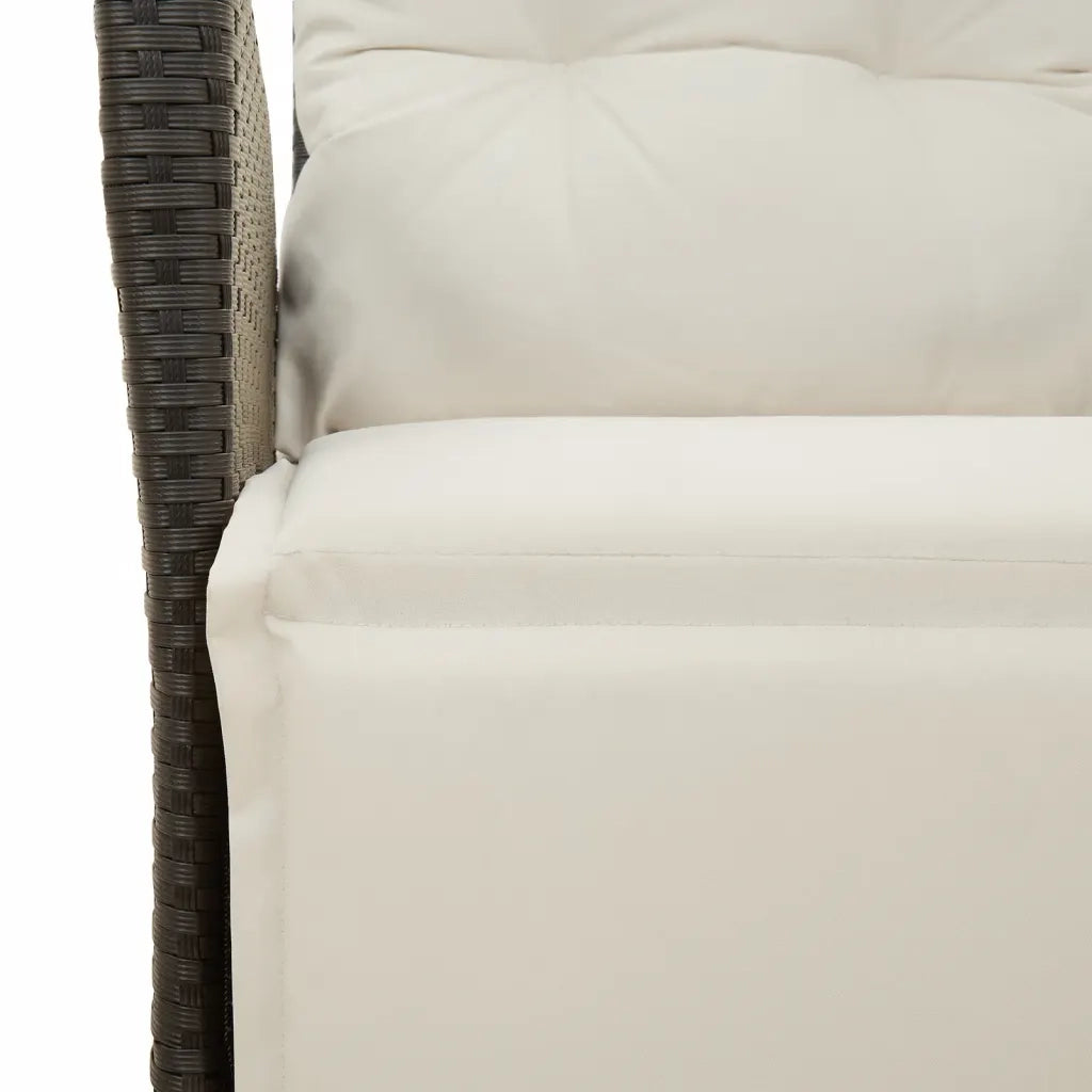 Set da Pranzo da Giardino 9 pz con Cuscini Nero in Polyrattan 3213391