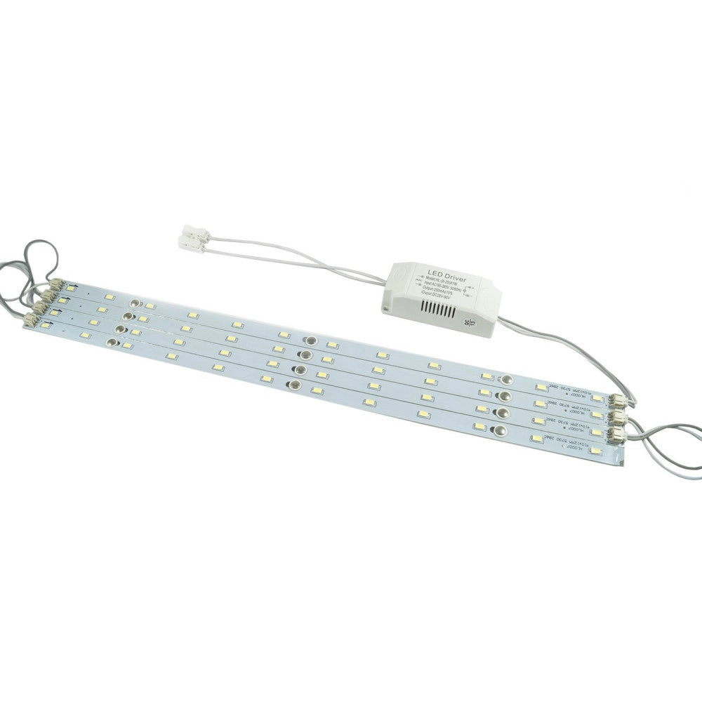 Trade Shop - Striscia Led Rigida Calamitata Barra Kit Plafoniera Lampada Neon Luce Strip - -bianco Freddo   41 Cm   -