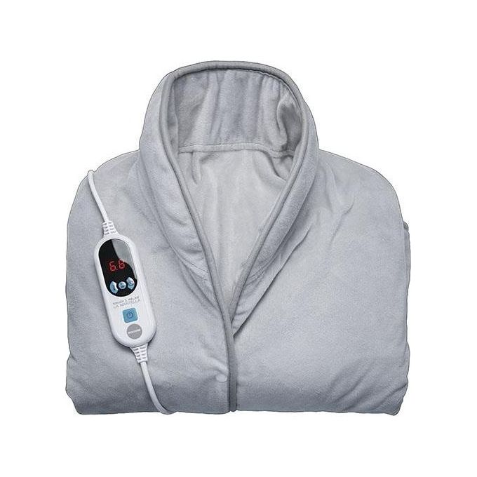 Macom 936 coperta/cuscino elettrico Coperta elettrica 100 W Grigio Microfibra