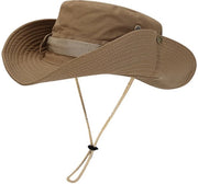 Cappello da sole, protezione respiatoria Cappello da pesca Larga fascia Cappello da safari Cappello a rete respirante per campeggio, escursioni, viaggi - Khaki