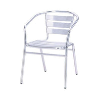 Sedia In Alluminio Con Braccioli Tipo Bar