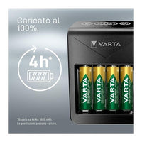 Varta LCD Plug charger+ AA & AAA ((Batterie ricaricabili NiMH incl. 4x AA 2100 mAh accu), nero