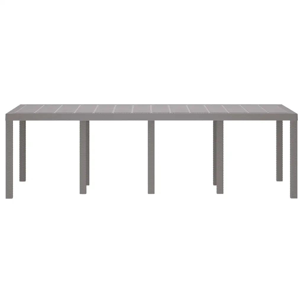 Tavolo da Giardino Grigio chiaro 250 x 100 x 73 cm polyrattan
