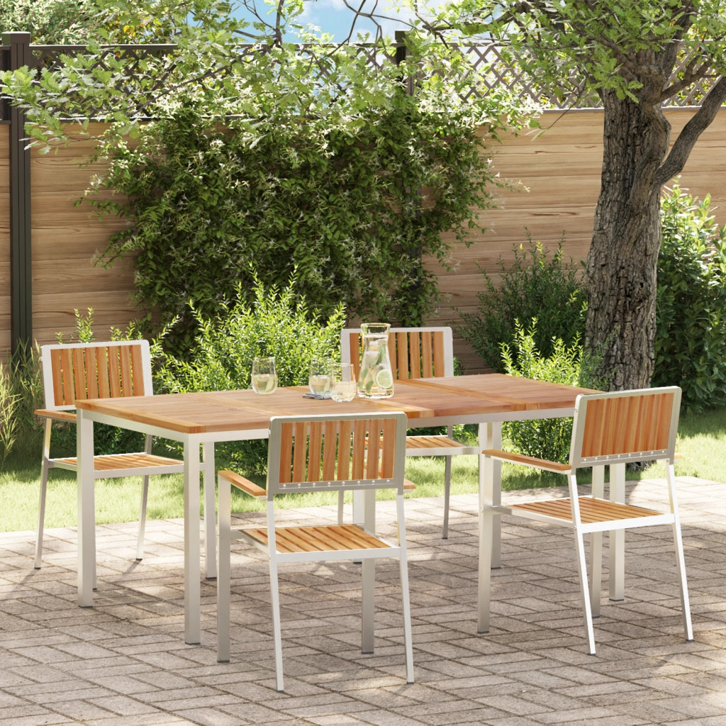 Set pranzo giardino  5 pezzi in legno massello di teak