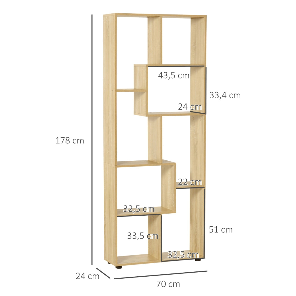 Libreria scaffale Zig zag ¨C zephmum ¨C legno multistrato 70x24x178 cm