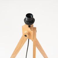 Lampada da terra NATT arancione spagnolo 77 cm in legno naturale con paralume blu scuro IP20