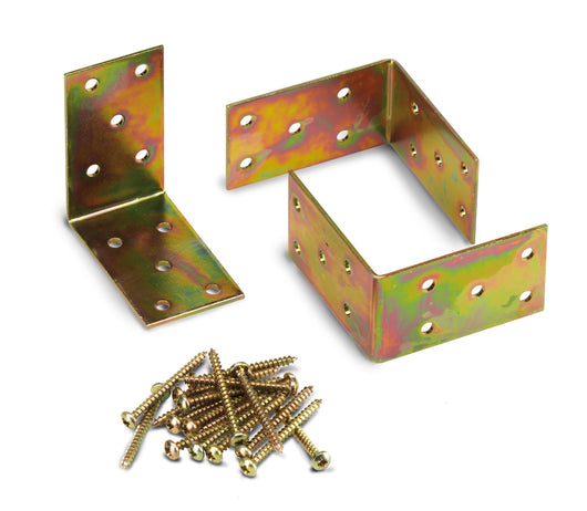 Confezione 3 Pz Kit 3 Angolari 40X40Mm Con Viti Per Fissaggio Cavaliere