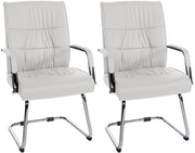 Set di 2 sedie per visitatori Sievert bianco