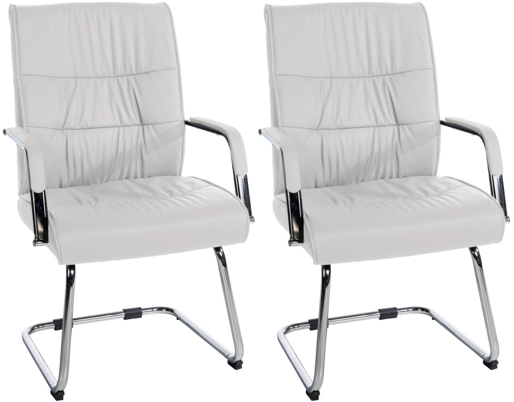 Set di 2 sedie per visitatori Sievert bianco