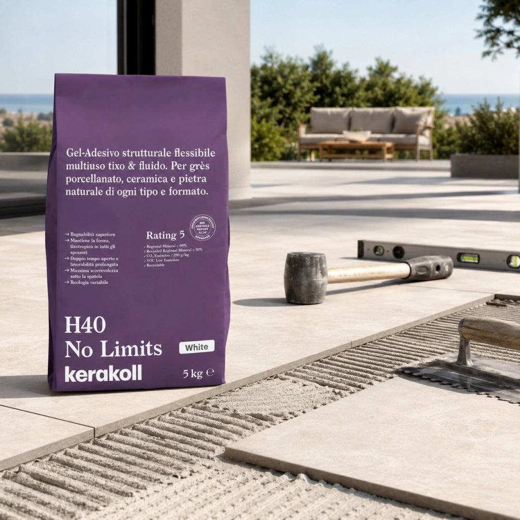 Kerakoll h40 no limits gel-adesivo strutturale bianco flessibile multiuso 5 kg