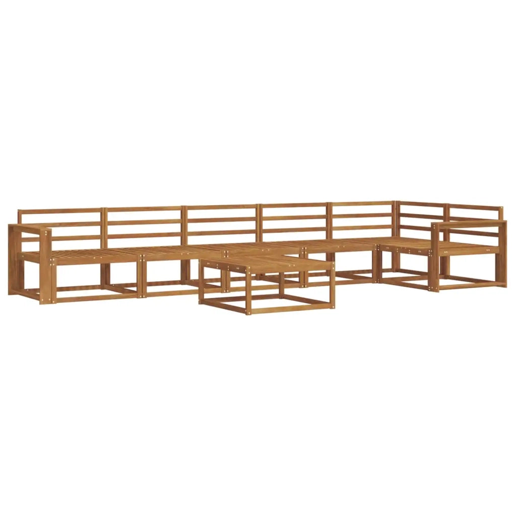 Set di divani da esterno 7 pcs Naturale