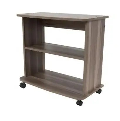 Carrello porta Tv noce castiglia 2 ripiani aperto Cm 75x40xh.71