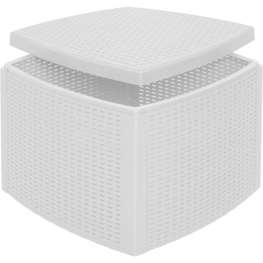 Akane, Tavolino da Esterno 2 Posti, 53x53x40h cm Bianco