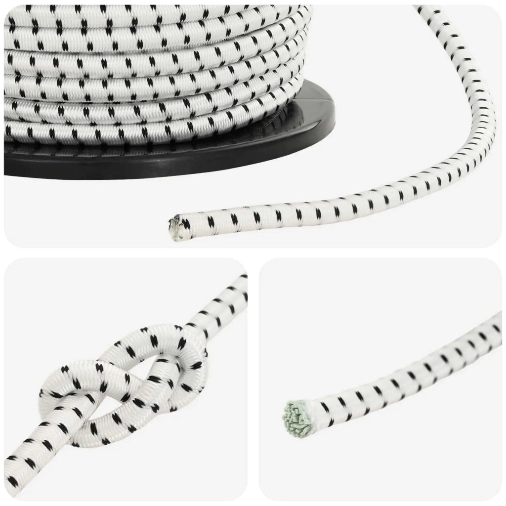 Corde Bungee 8 mm Nero e Bianco PP e gomma 42047647