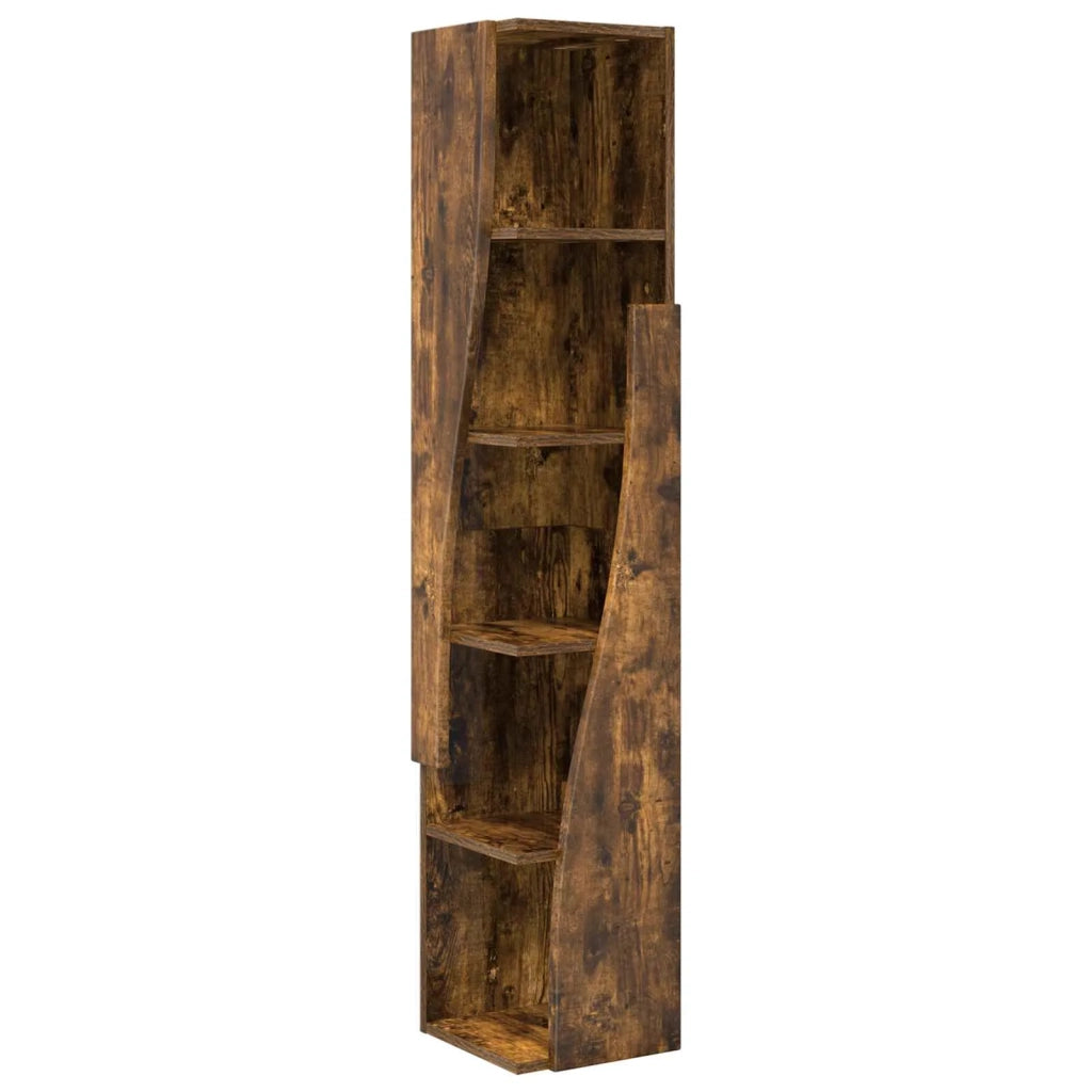 Mobile angolare 27,5x27x140cm Legno ingegnerizzato Rovere fumé 889870