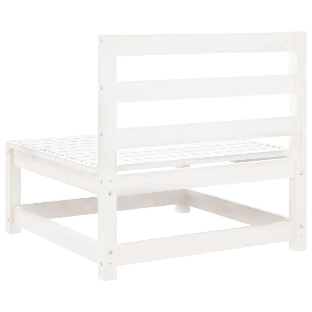 Set Salotto da Giardino 5 pz Bianco in Legno Massello di Pino 3299385