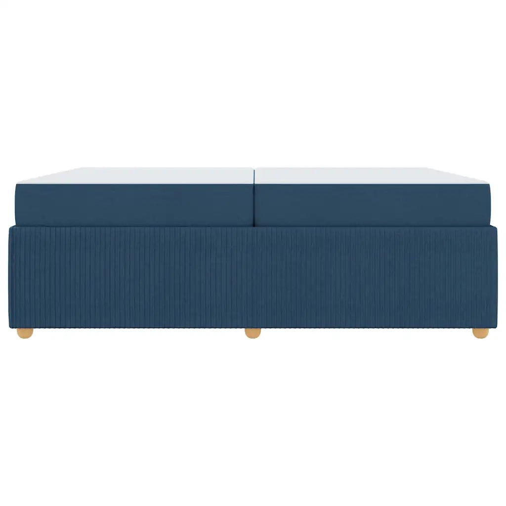 vidaXL Struttura letto con materasso Blu 200 x 200 cm Tessuto