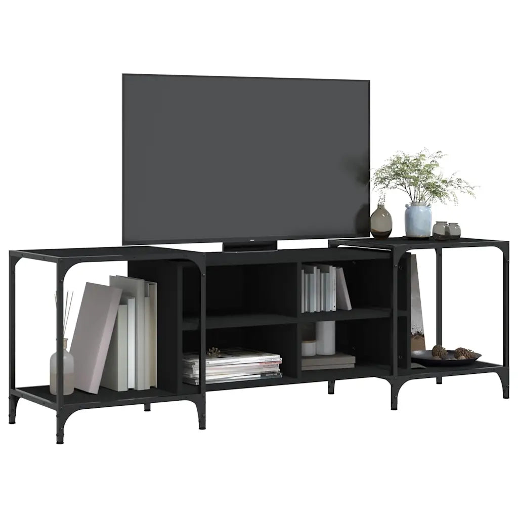 Mobile TV | Armadietto TV | Mobile Porta TV Nero 153x37x50 cm in Legno Multistrato