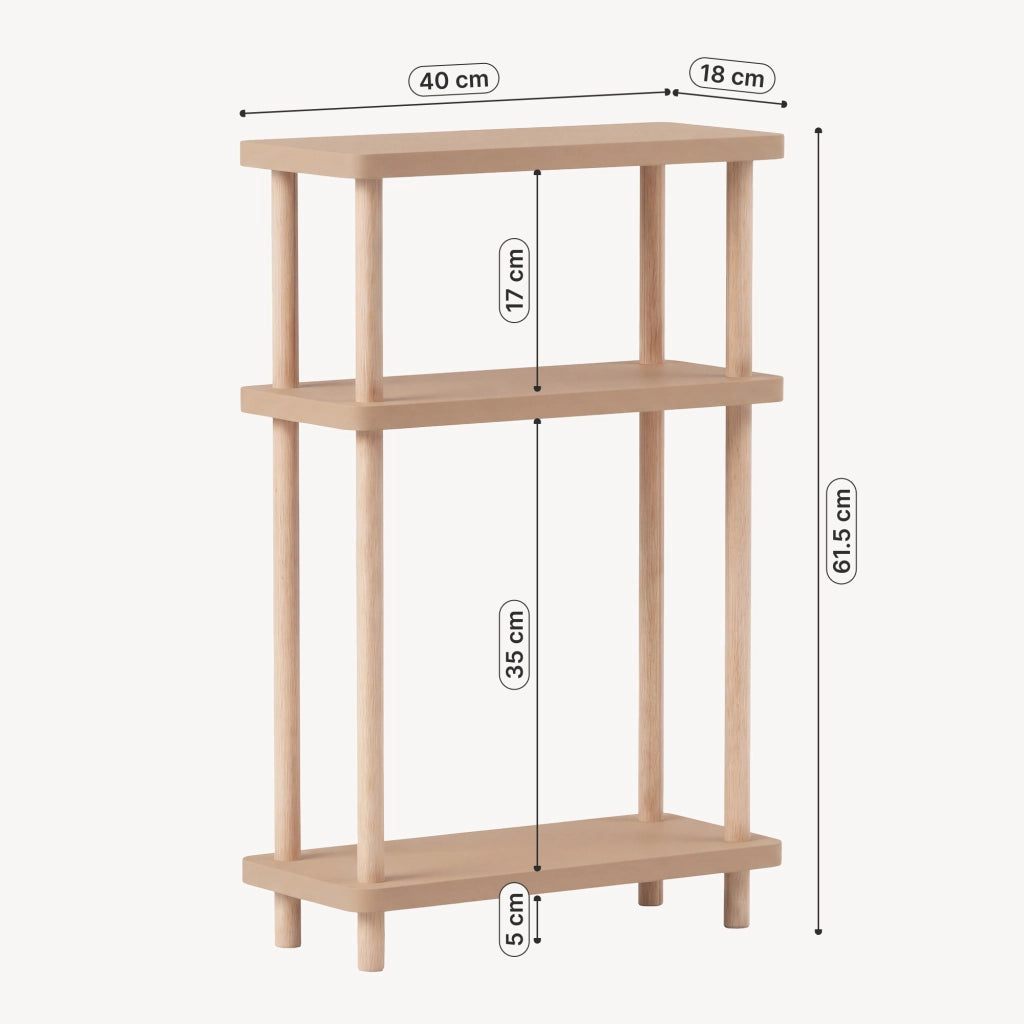 Scaffale da Terra Multiuso Nampernu a 3 Piani 62 x 40 x 18 cm - Color Cappuccino [en.casa]