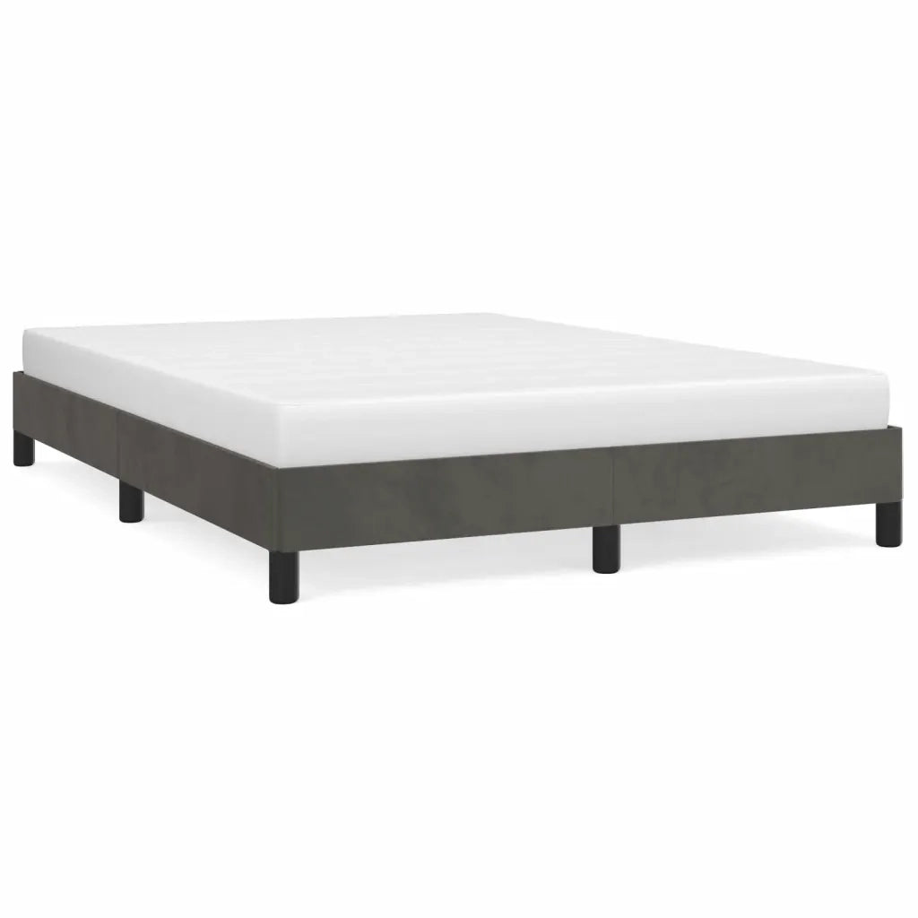 Giroletto senza Materasso-Struttura Letto Grigio Scuro 140x200 cm Velluto 199833