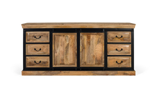 Credenza in stile industriale realizzata a mano in legno di mango 2m
