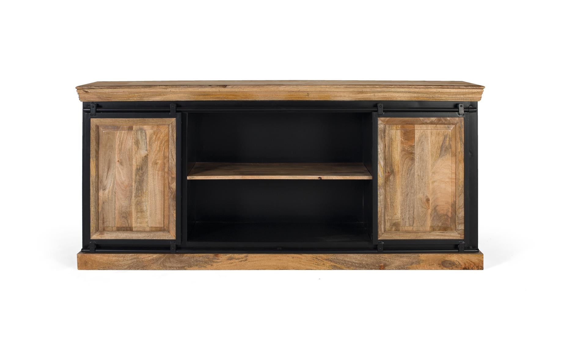 Credenza in stile industriale realizzata a mano in legno di mango 2m