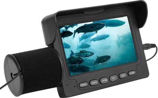 Visdetectore con LED e infrarosso - Camera subacquea infrarossa - Raggio di detezione 15m - Monitor LCD 43 pollici - Utilizzabile su ghiaccio e su imbarcazioni