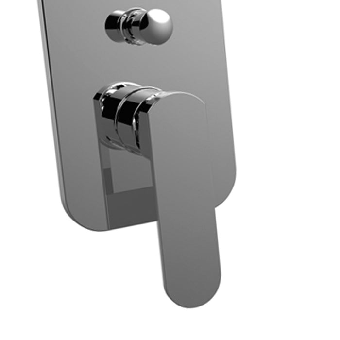Rubinetto incasso doccia con deviatore serie eden, finitura cromata