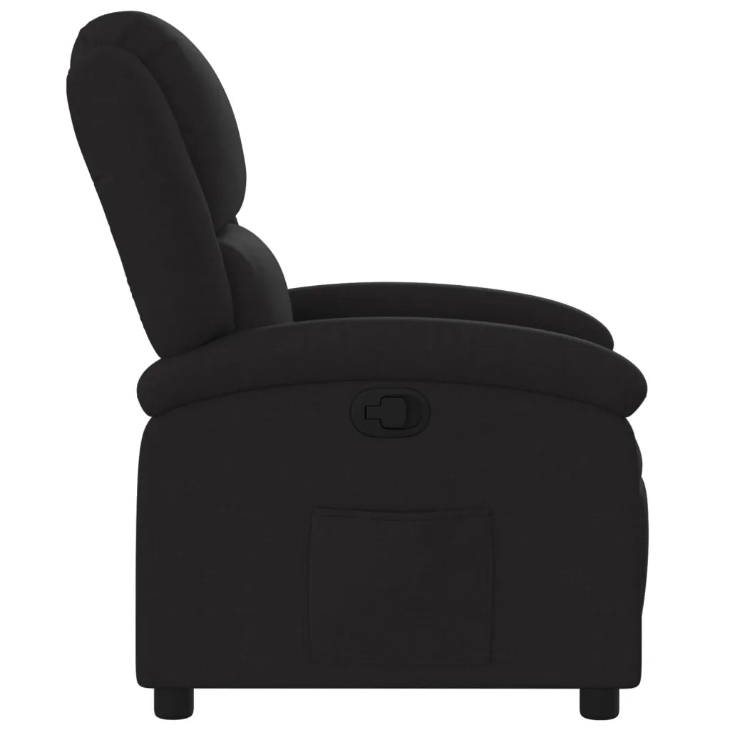 Divano Sedia-Poltrona reclinabile in Tessuto Nero 394988