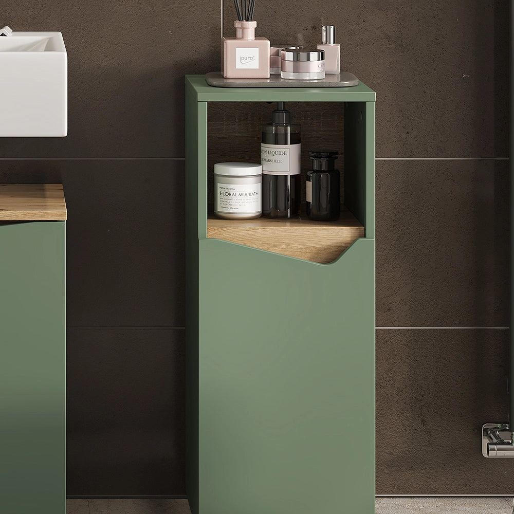 Vicco  Verde/Artigianale 30 x 74.5 cm con porta e vano aperto