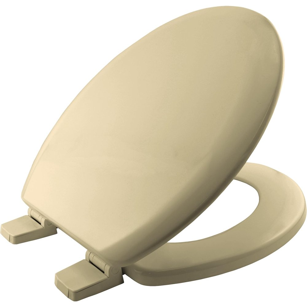 Bemis chicago 5000art756, sedile copri wc in legno, con cerniere