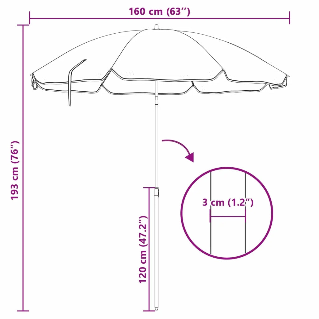 Ombrellone Mimetico 161 x 161 x 193 cm Poliestere 4010658