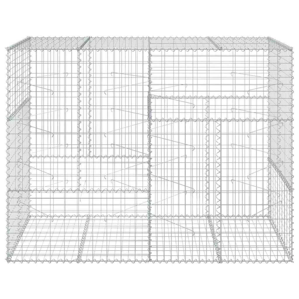 Cesto Gabbione con Copertura 200x100x150 cm in Ferro Zincato 3295214