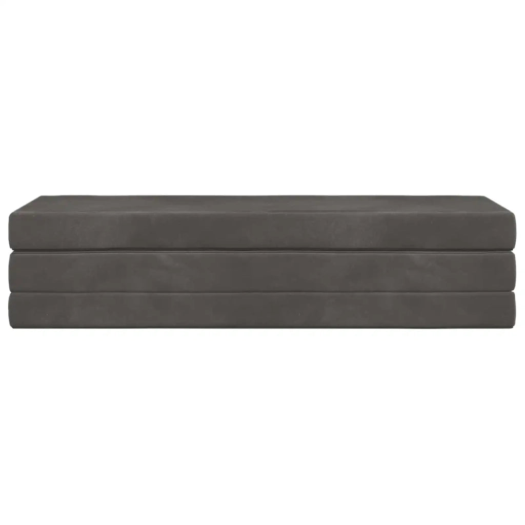 Divano Letto Pieghevole 180 x 67 x 45 cm Grigio Scuro 900252